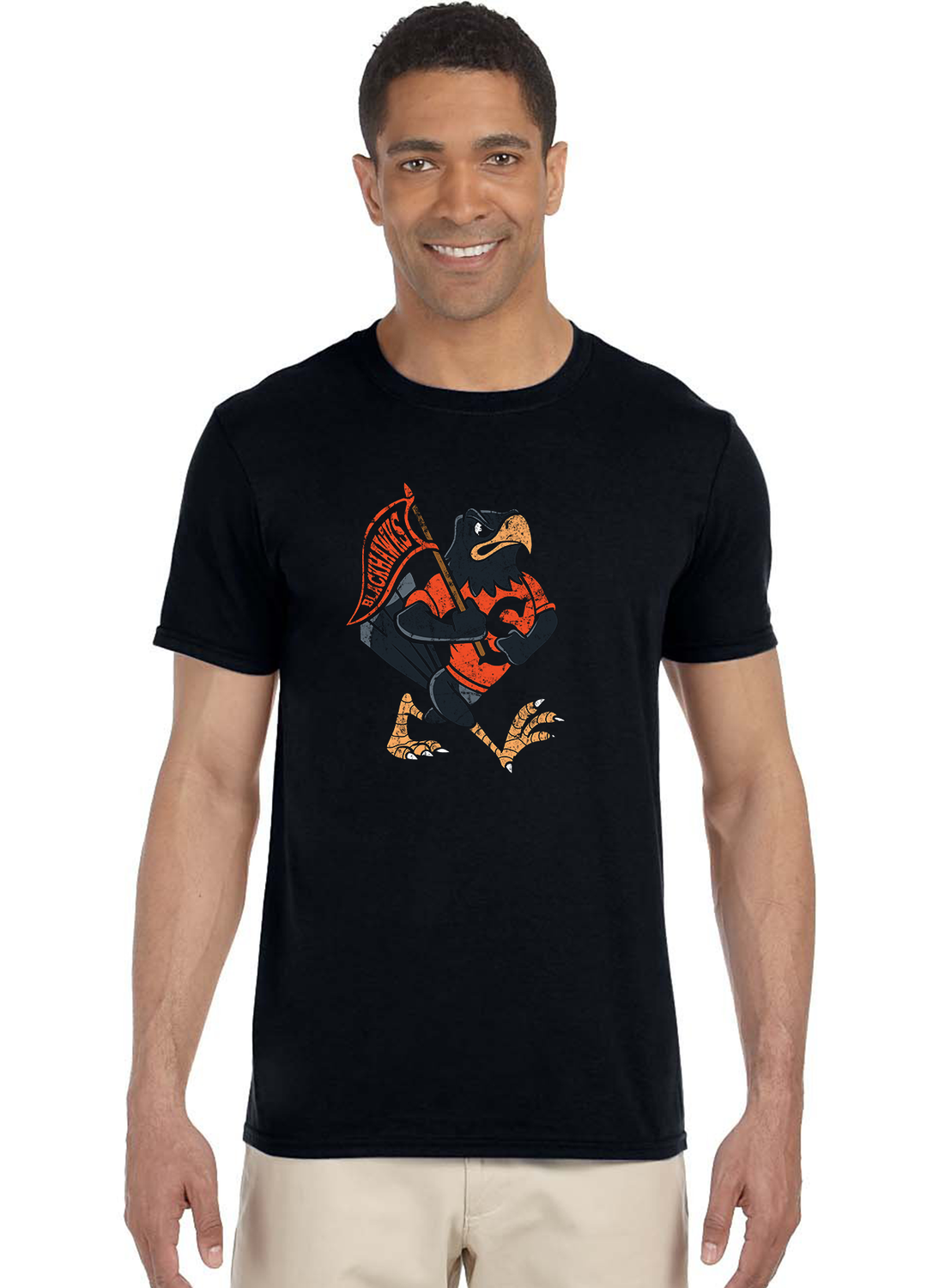 Adult T-Shirt - Retro Hawk w/ Banner