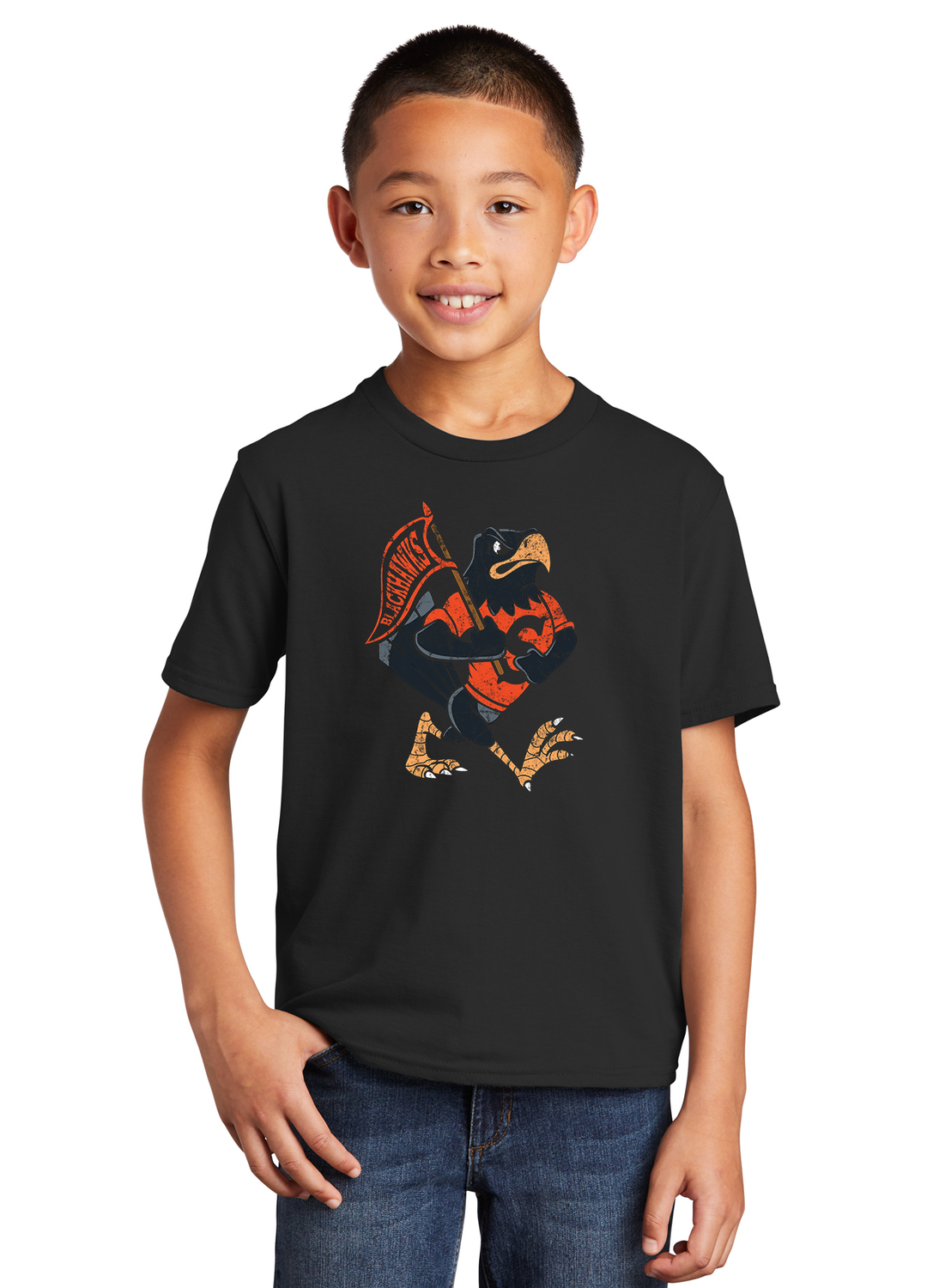 Youth T-Shirt - Retro Hawk w/ Banner