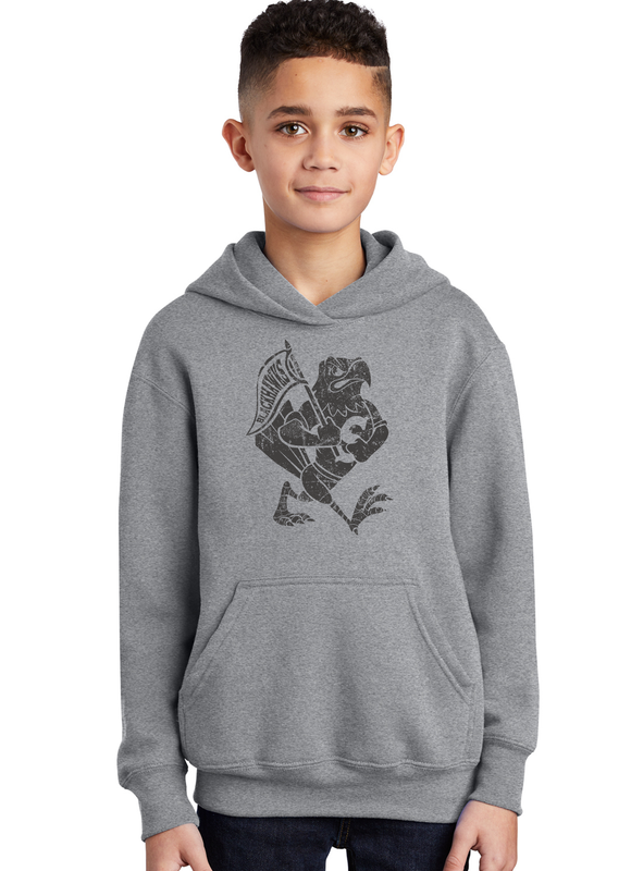 Youth Hoodie - Retro Hawk w/ Banner