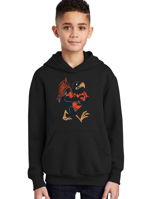 Youth Hoodie - Retro Hawk w/ Banner