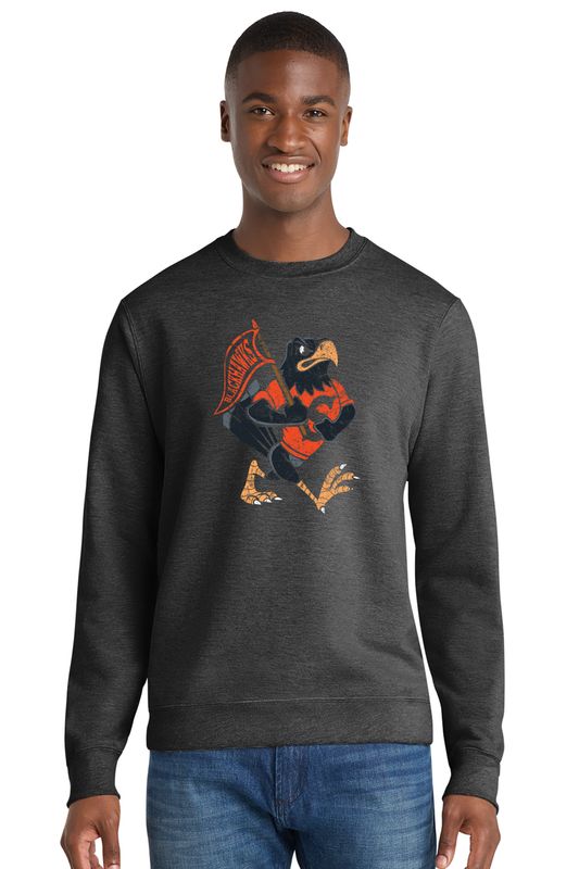 Adult Crewneck Sweatshirt - Retro Hawk w/ Banner