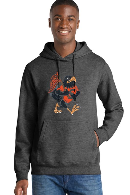 Adult Hoodie - Retro Hawk w/ Banner