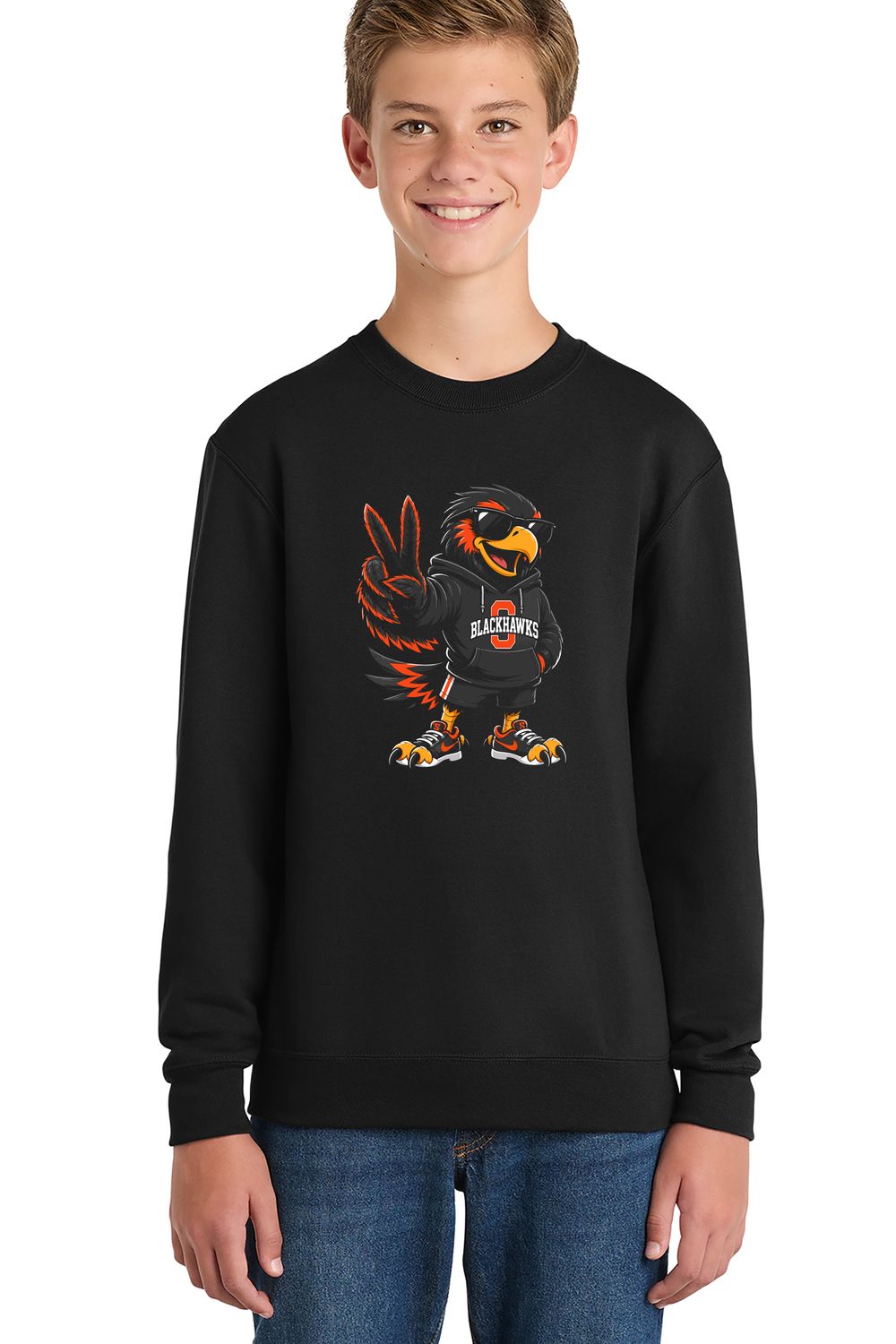 Youth "Cool Hawk" Crewneck