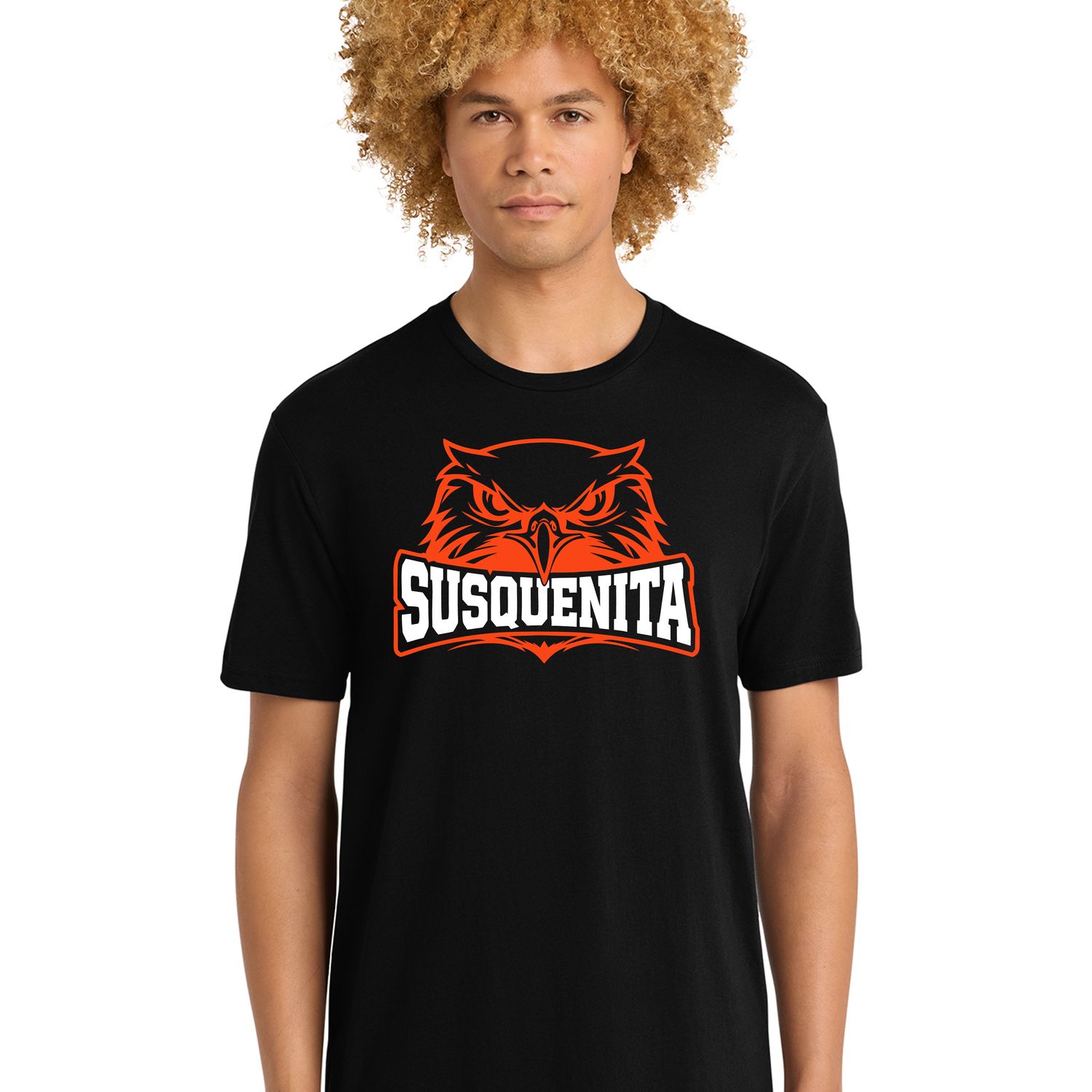 Black Adult T-Shirt - Hawk