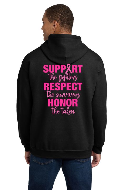 Fleece Pullover Hooded Sweatshirt - Pink Fund