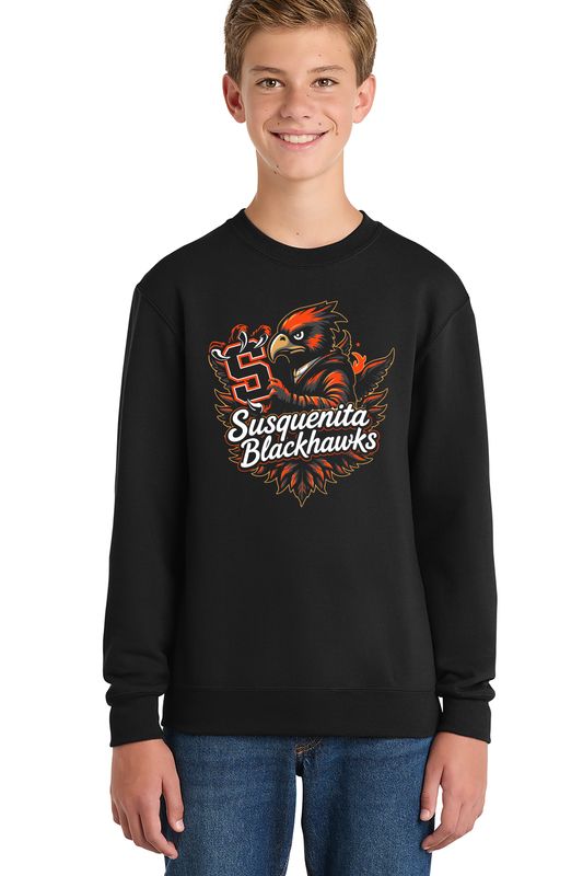 Youth Uniformed Hawk Crewneck Sweatshirt