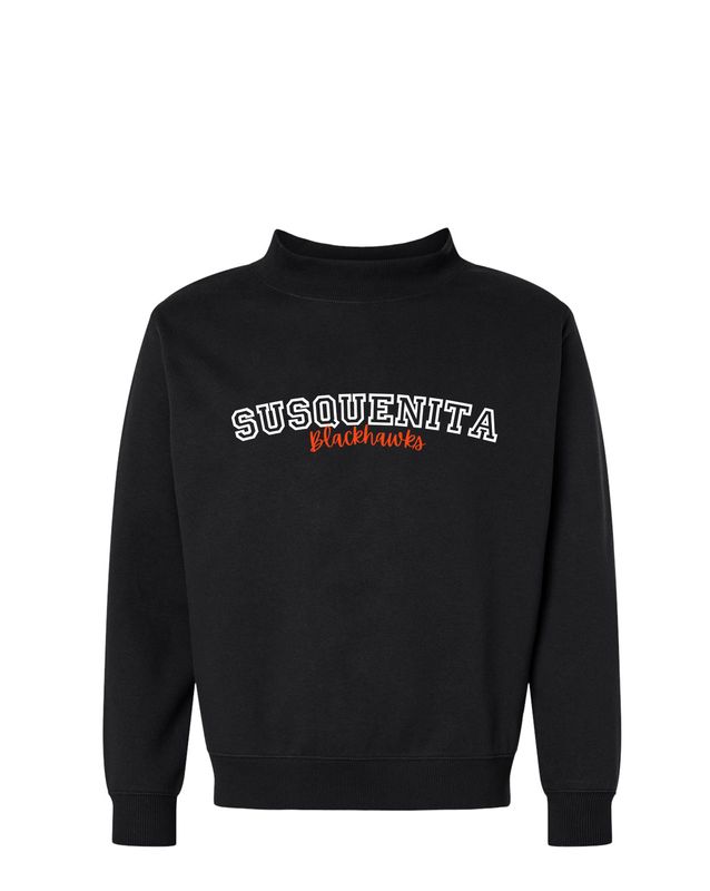 Mock Neck Fleece Sweatshirt