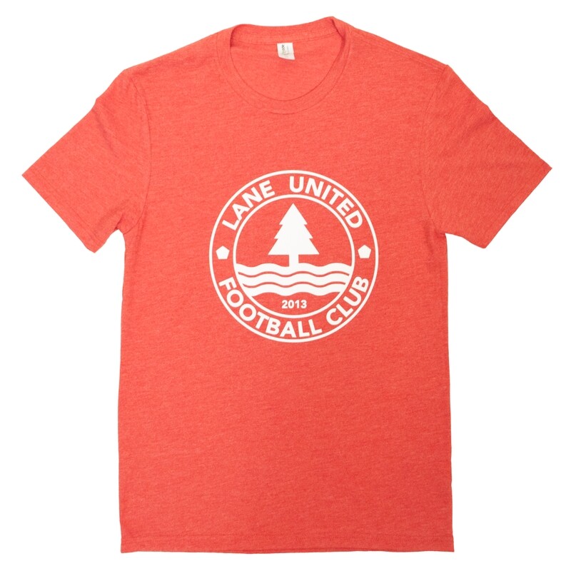 LUFC Red Logo Tee - White Logo