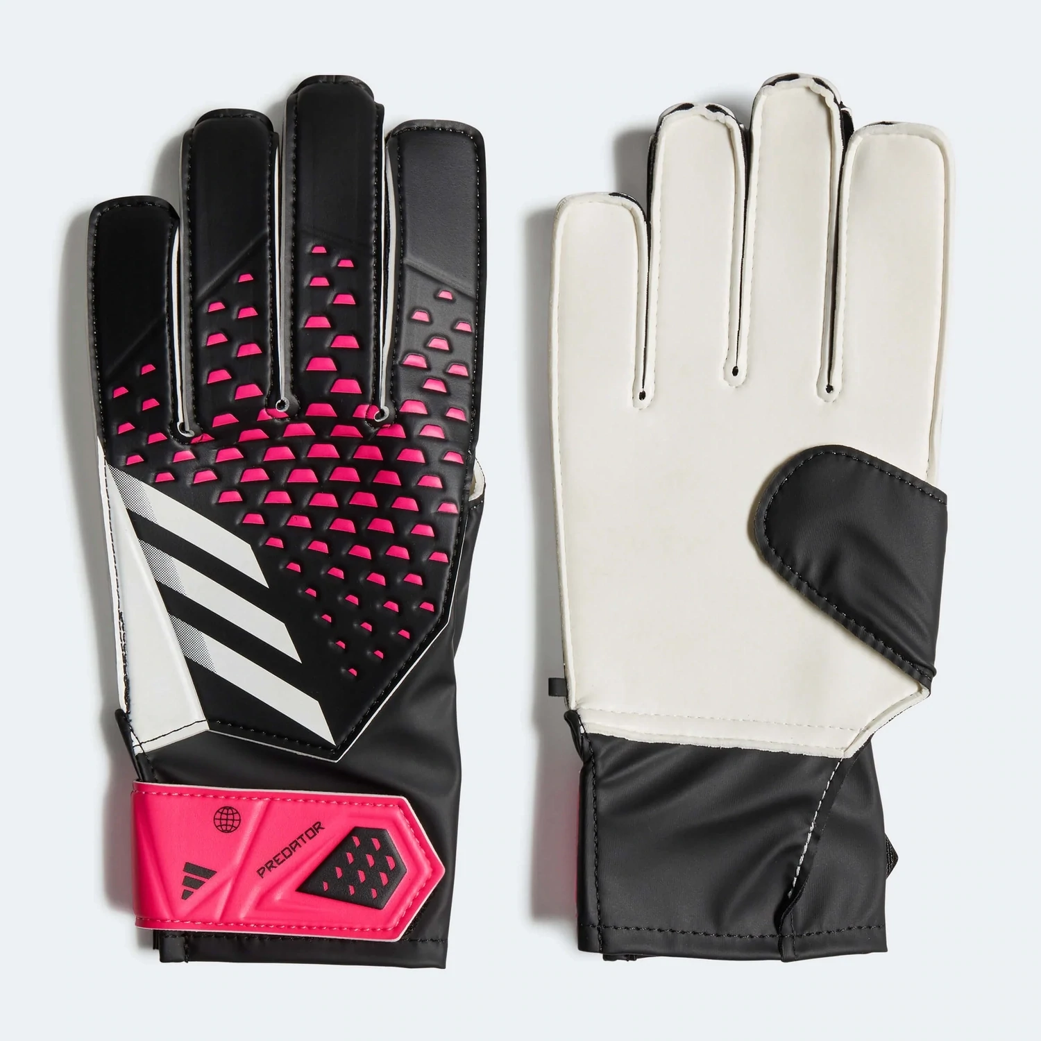 adidas Predator Training Glove J, Glove Size: 5, Color: Black/Pink