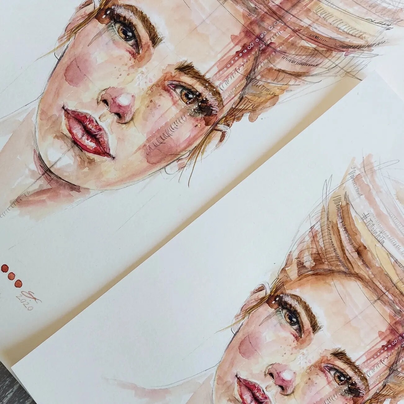 Stampa Fine Art acquerello  "La Concipiente"