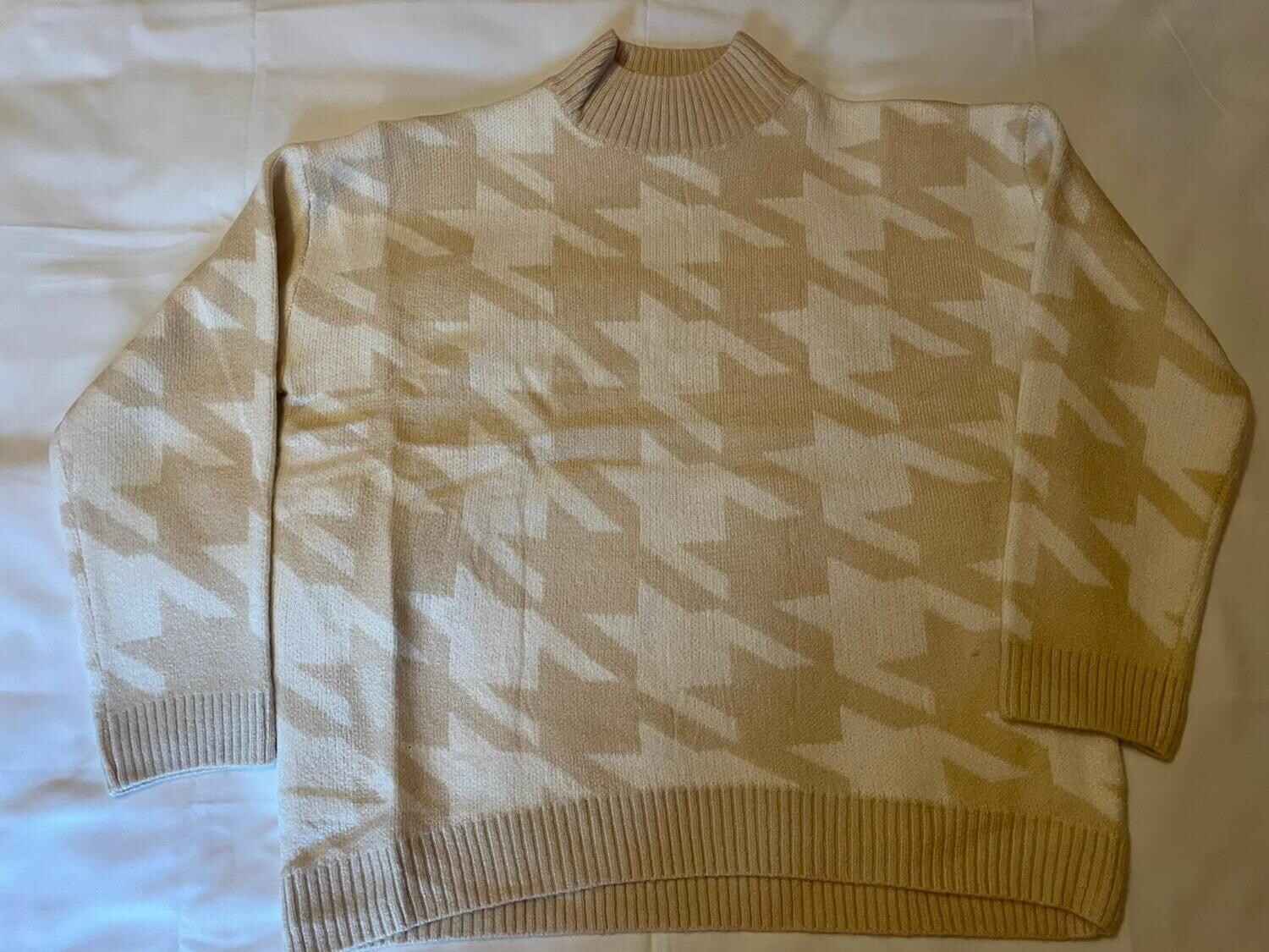 Jersey blanco y marrón talla M/L