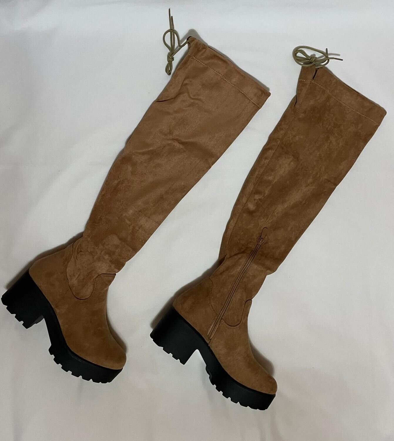 Bota alta marrón talla 36