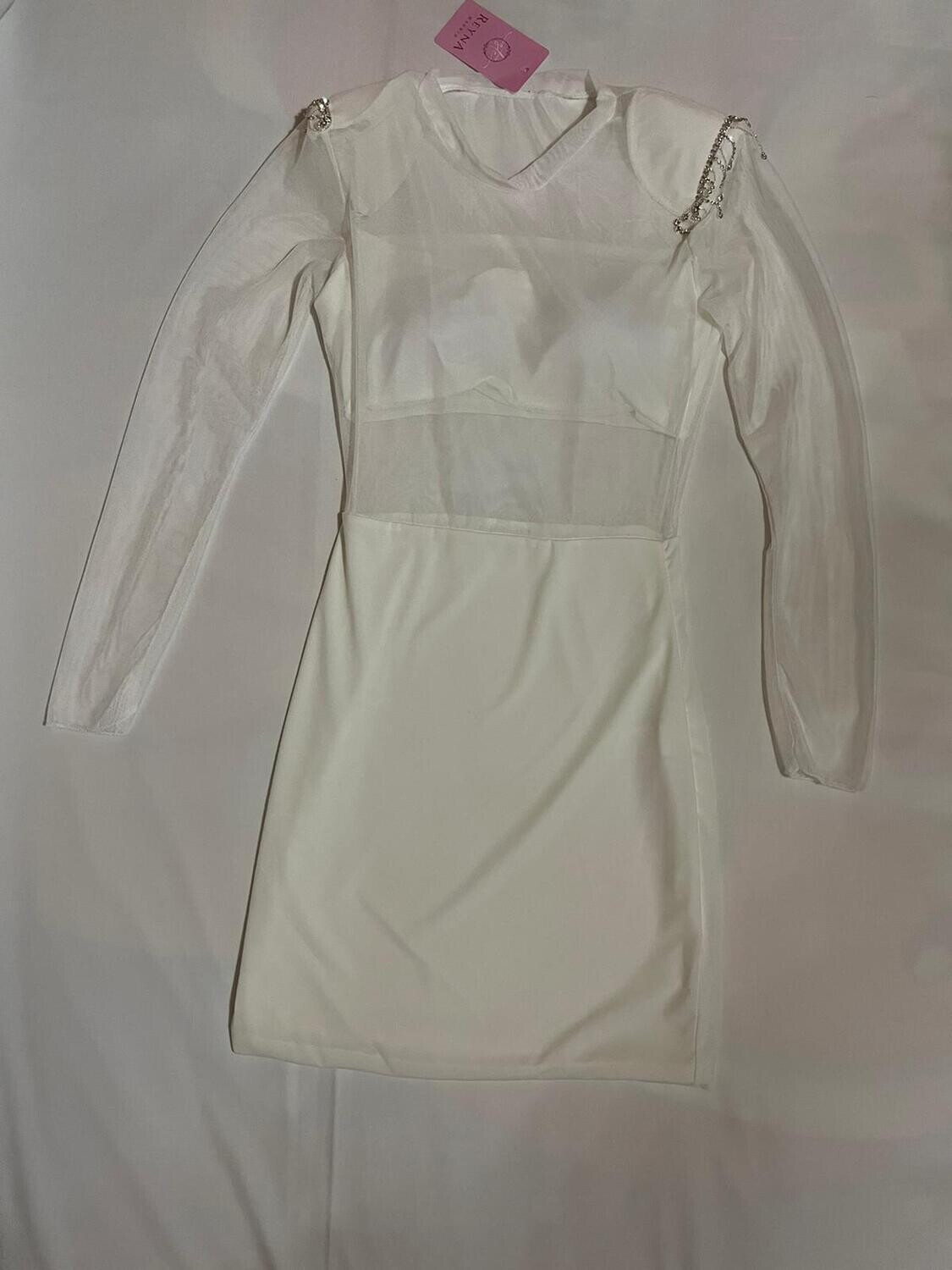 Vestido corto blanco