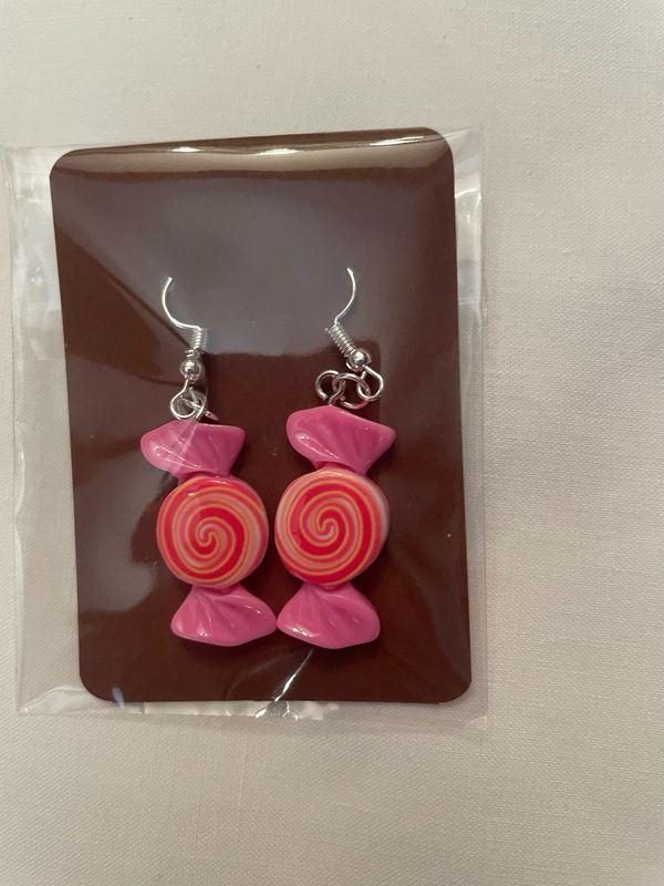 Pendientes caramelo rosa