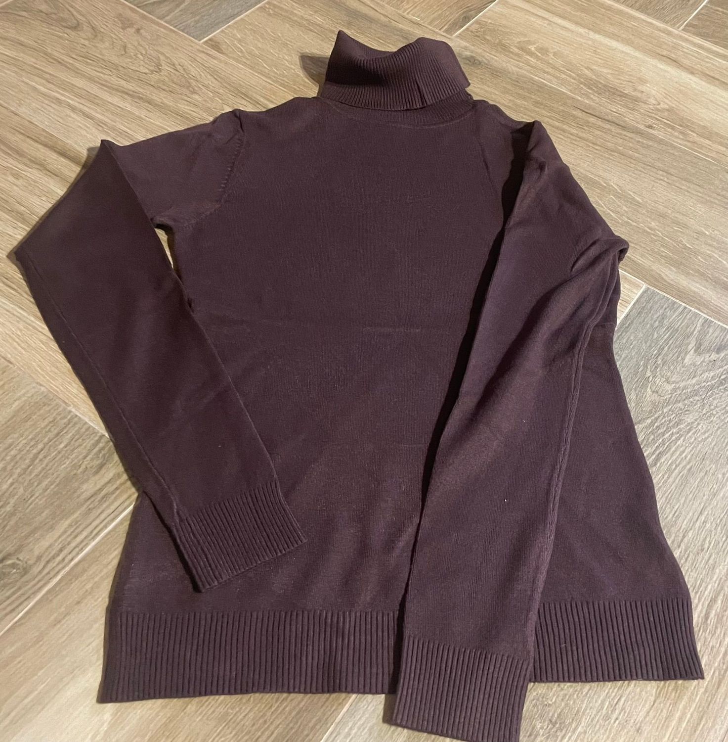 Jersey cuello alto talla XXL marrón oscuro