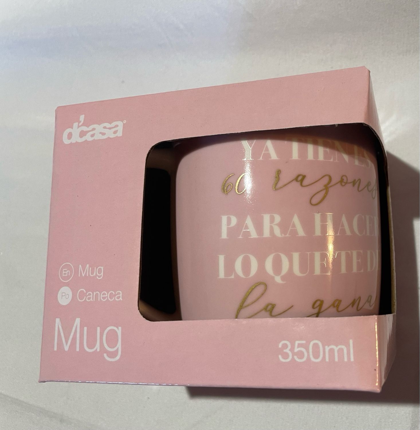 Taza 60 años rosa
