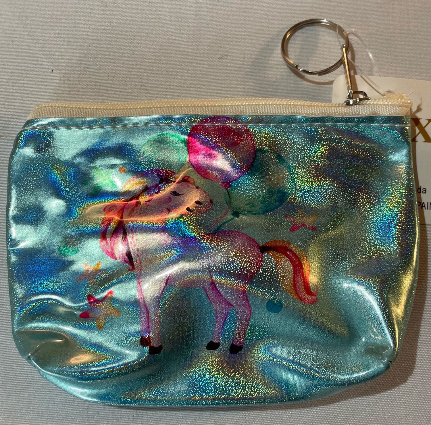 Monedero unicornio brillante