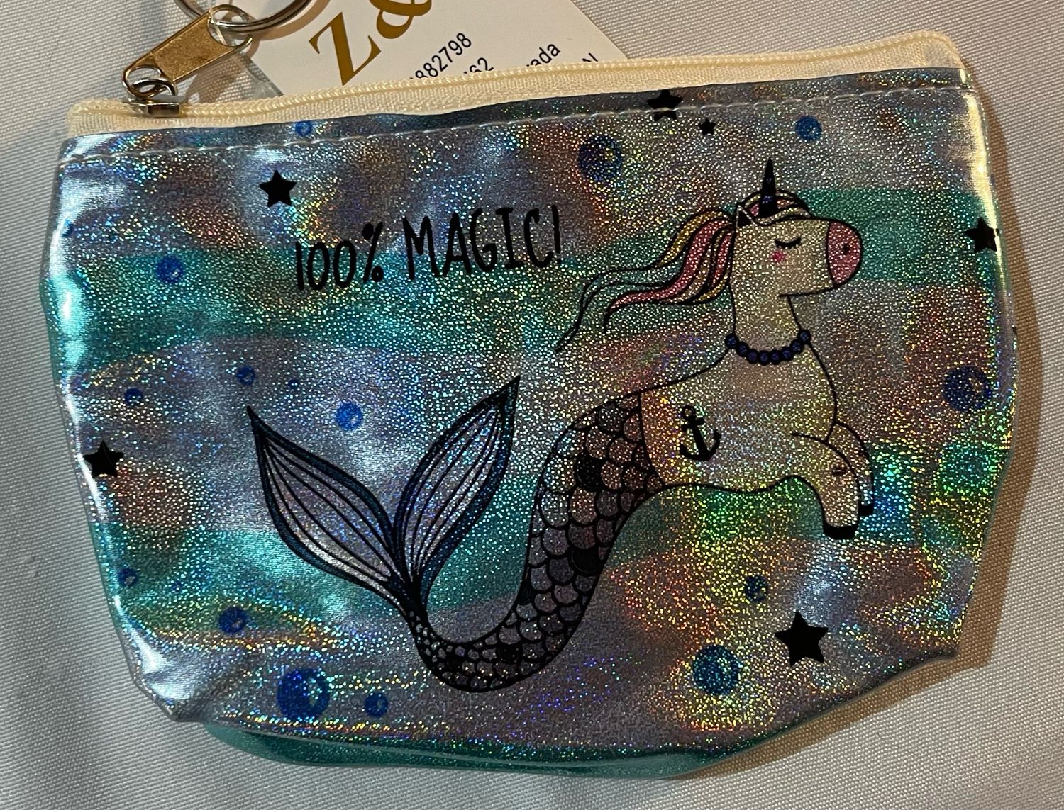 Monedero unicornio brillante