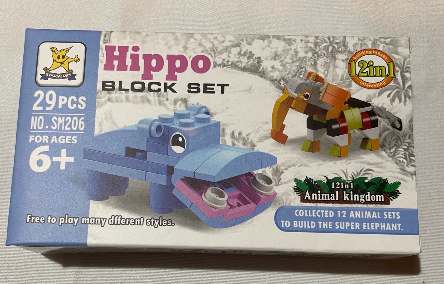 Juego de piezas hipopótamo