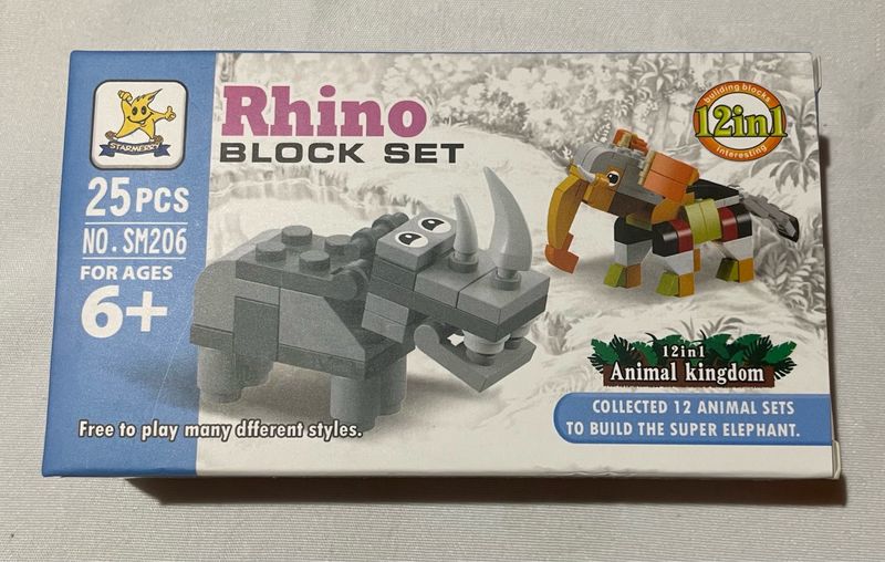 Juego de piezas rinoceronte