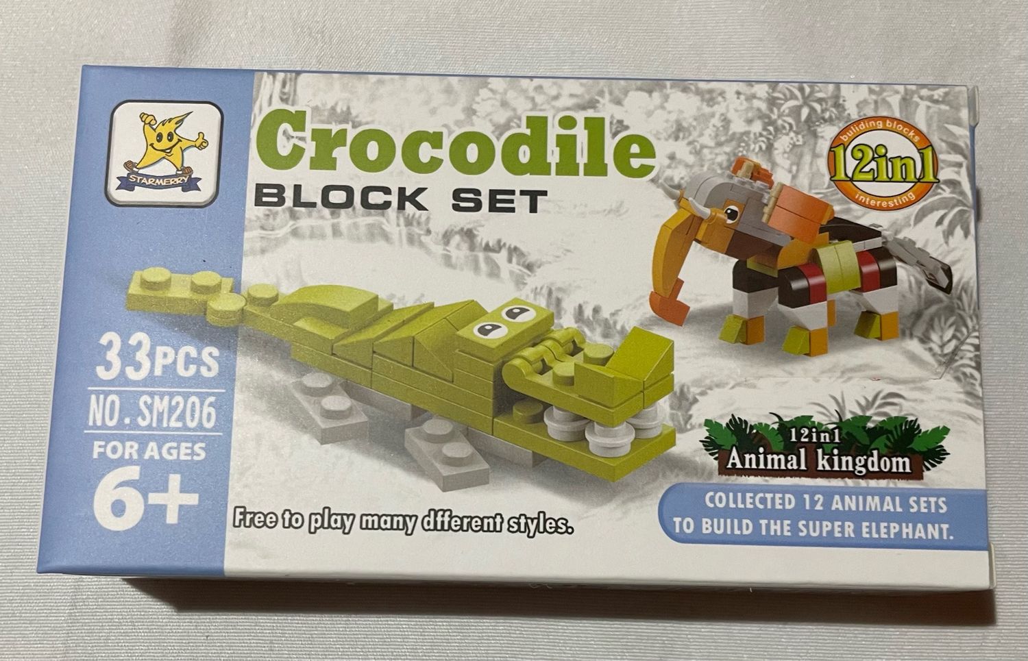 Juego de piezas cocodrilo