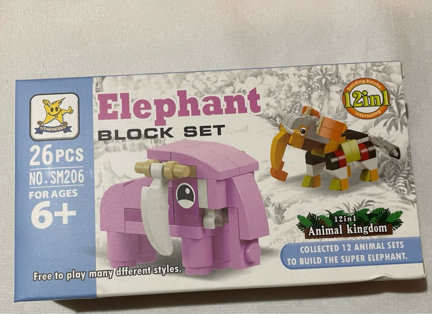 Juego de piezas elefante