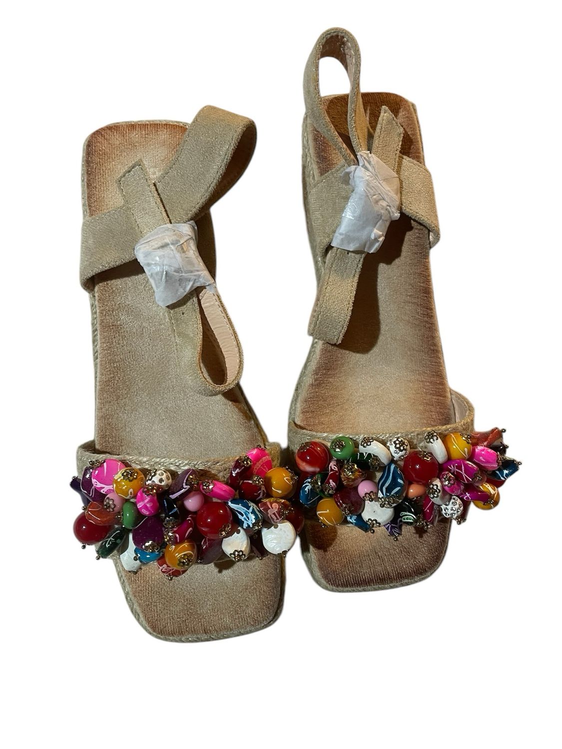 Sandalia talla 38 beige