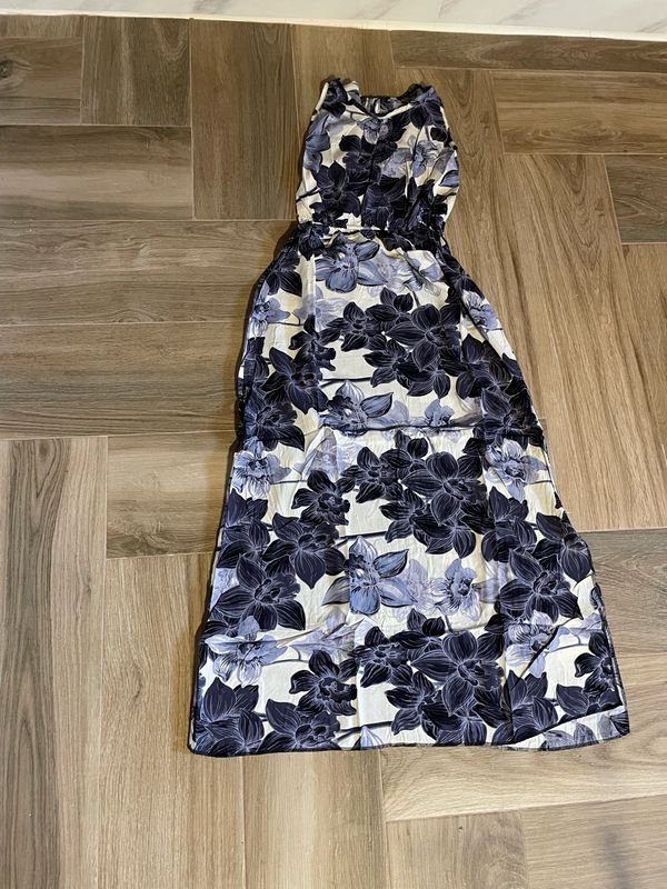 Vestido flores gris M/L