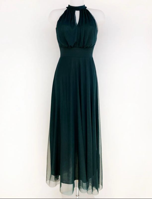 Vestido verde botella