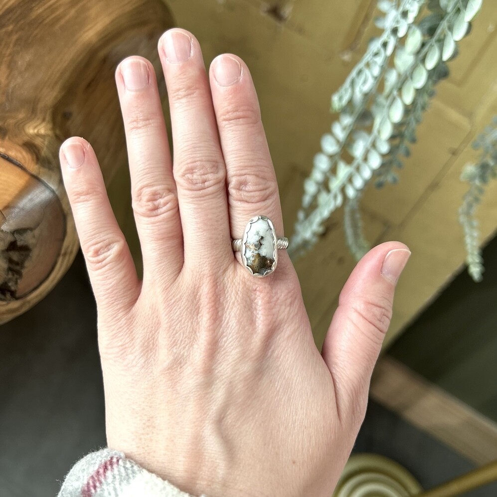 Mohawkite Ring sz. 8