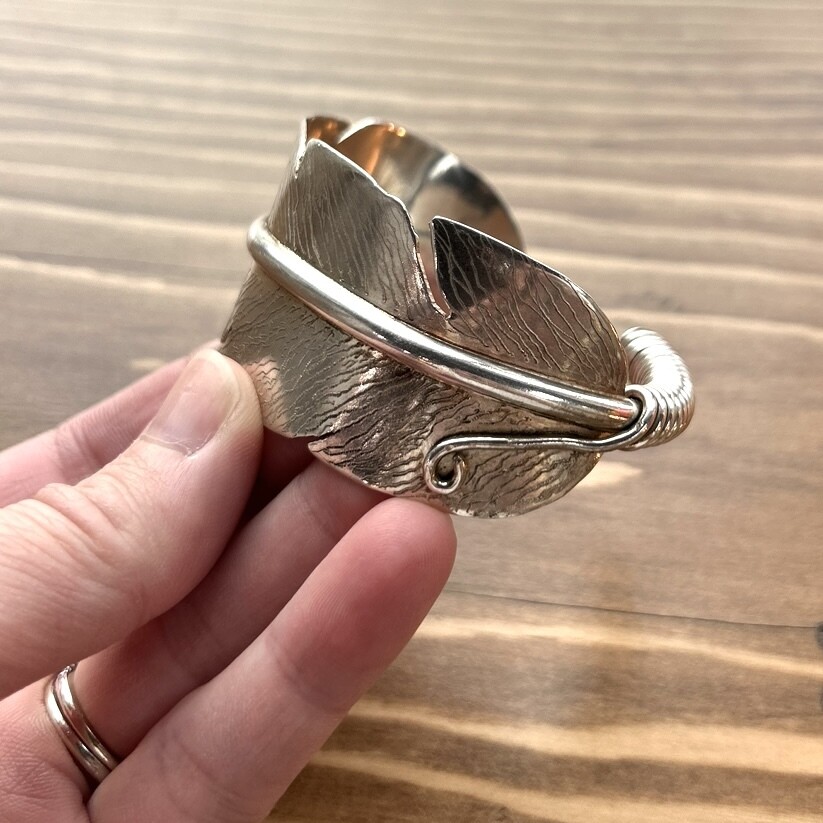 Sterling Feather Cuff