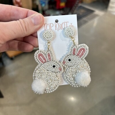 Pearl Bunny Earrings