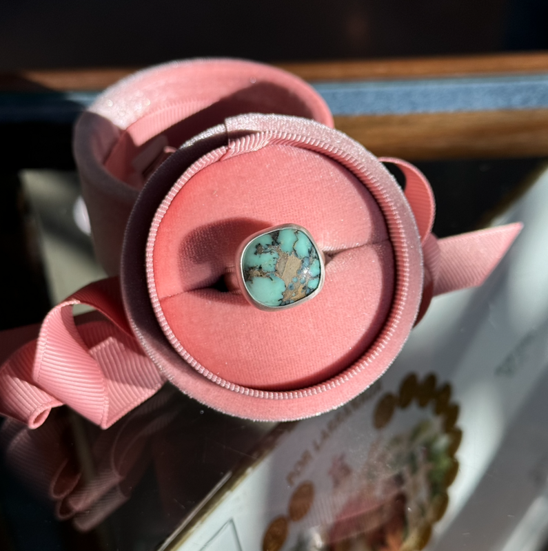 Angel Wing Turq Ring sz. 8