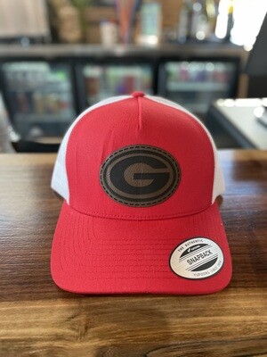 GA Hat Red/Wht Mesh
