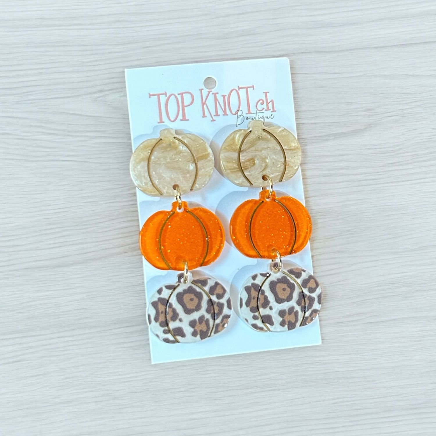 Pumpkin Trio Earring