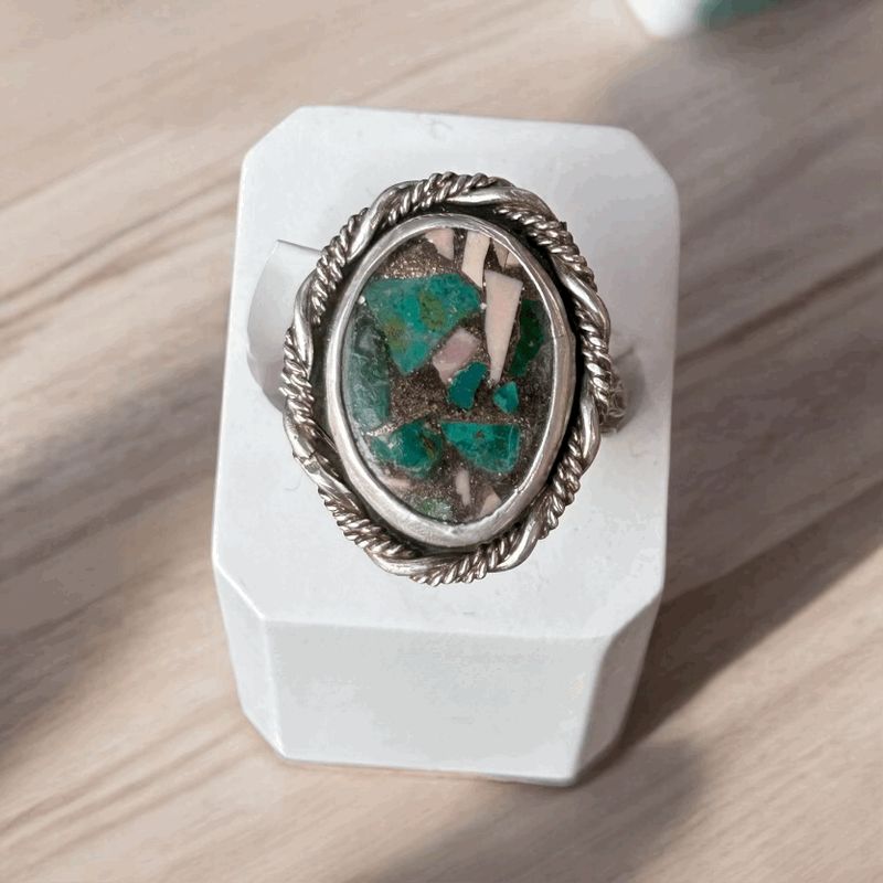Composite Stone Ring sz.8.75