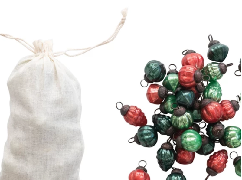 Muslin Bag Xmas Ornaments