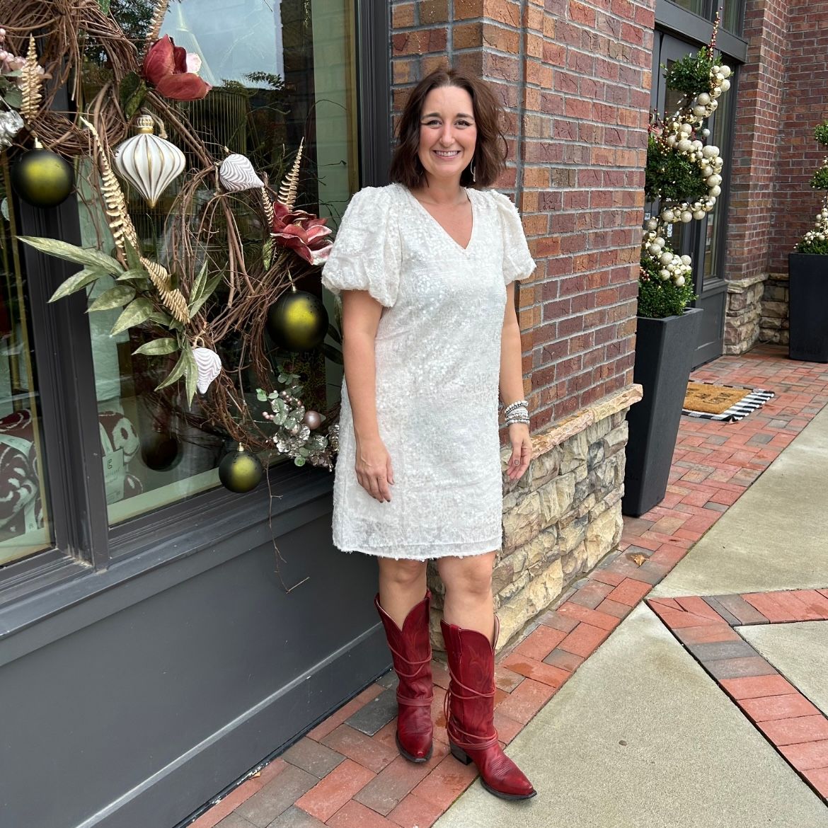 Ivory Sequin Dress