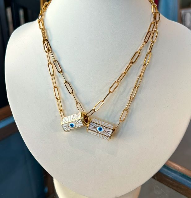 White Eye Necklace