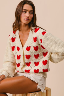 Crochet Heart Sweater