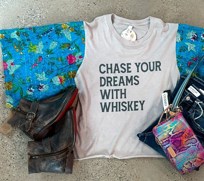 WhiskeyTee-Blue Slv-Medium