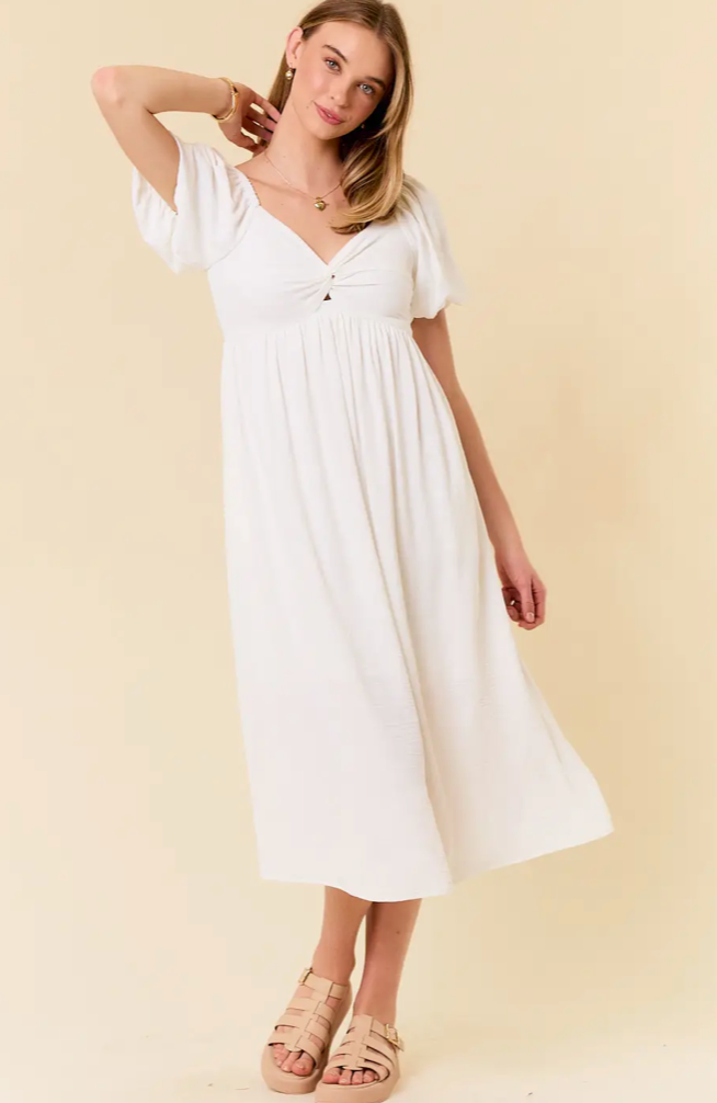 White Midi Dress