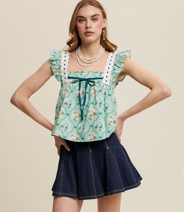 Lace Trim Top