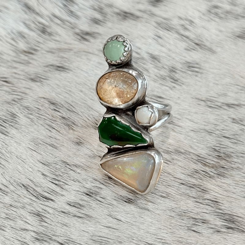 Opal Stack Ring - sz. 7