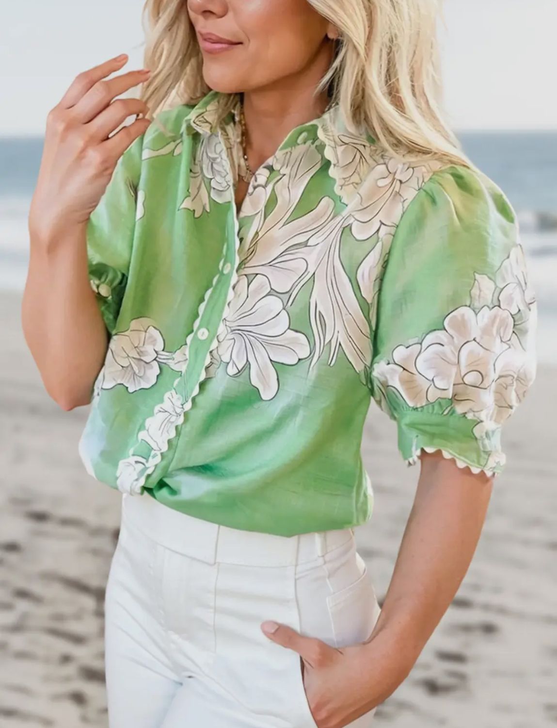 Floral Ric Rac Top