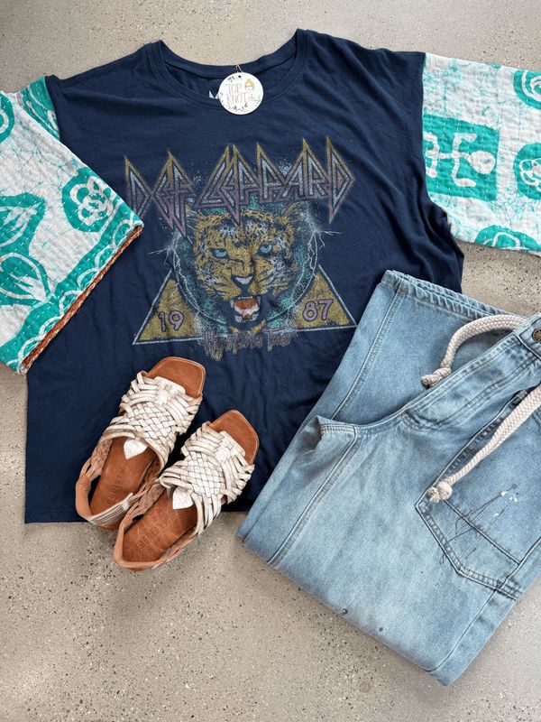 Def Leppard Hysteria Tee Navy-3XL