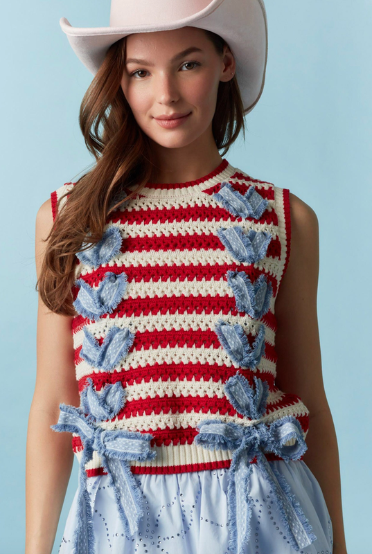 RWB Lace Vest