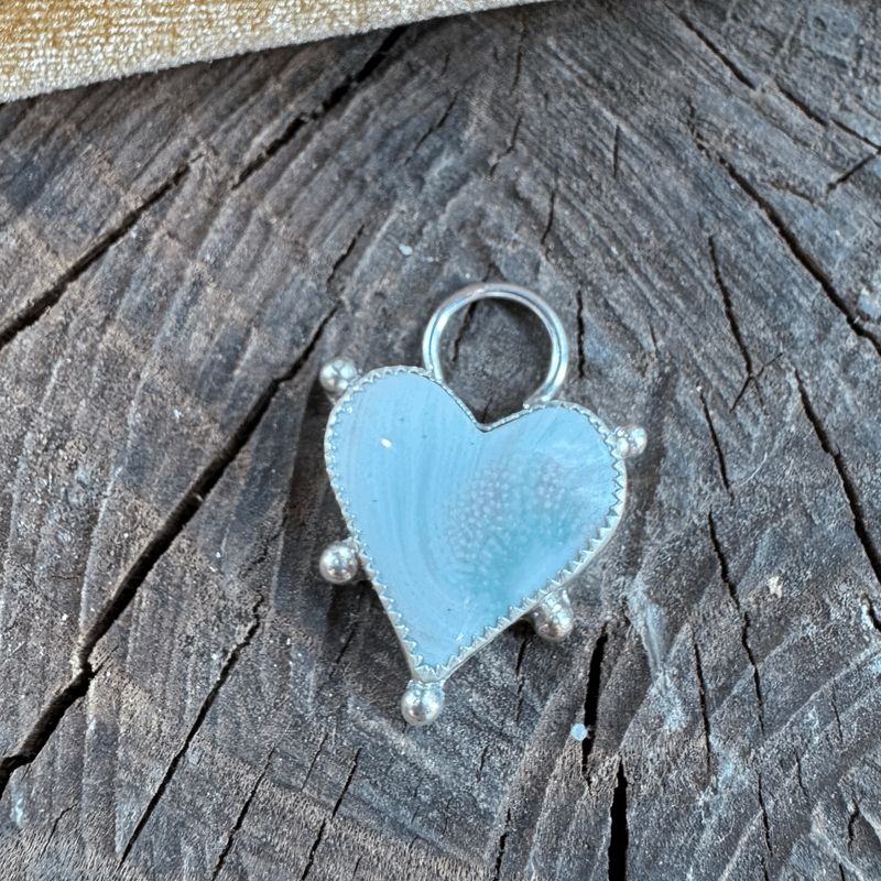 Spiral Shell Heart Charm