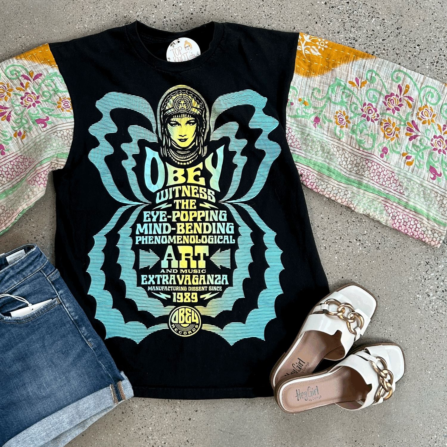 Obey Records Tee-Medium