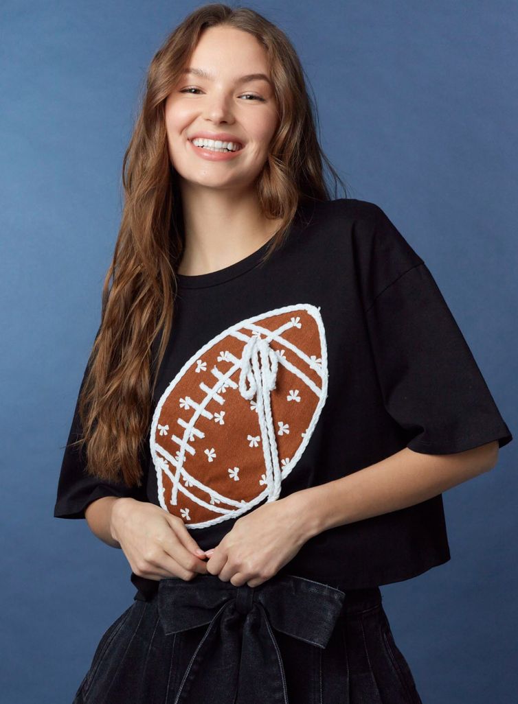Football Crop Tee